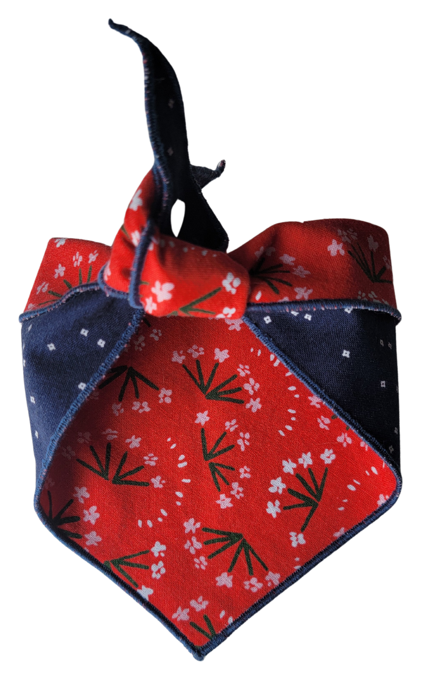 Red, White, and Bloom Reversible Bandana
