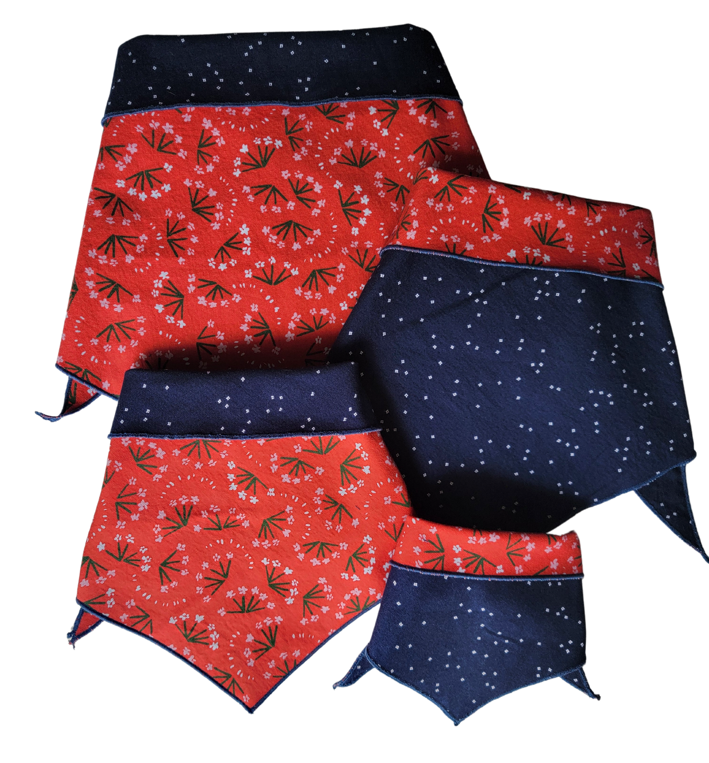 Red, White, and Bloom Reversible Bandana