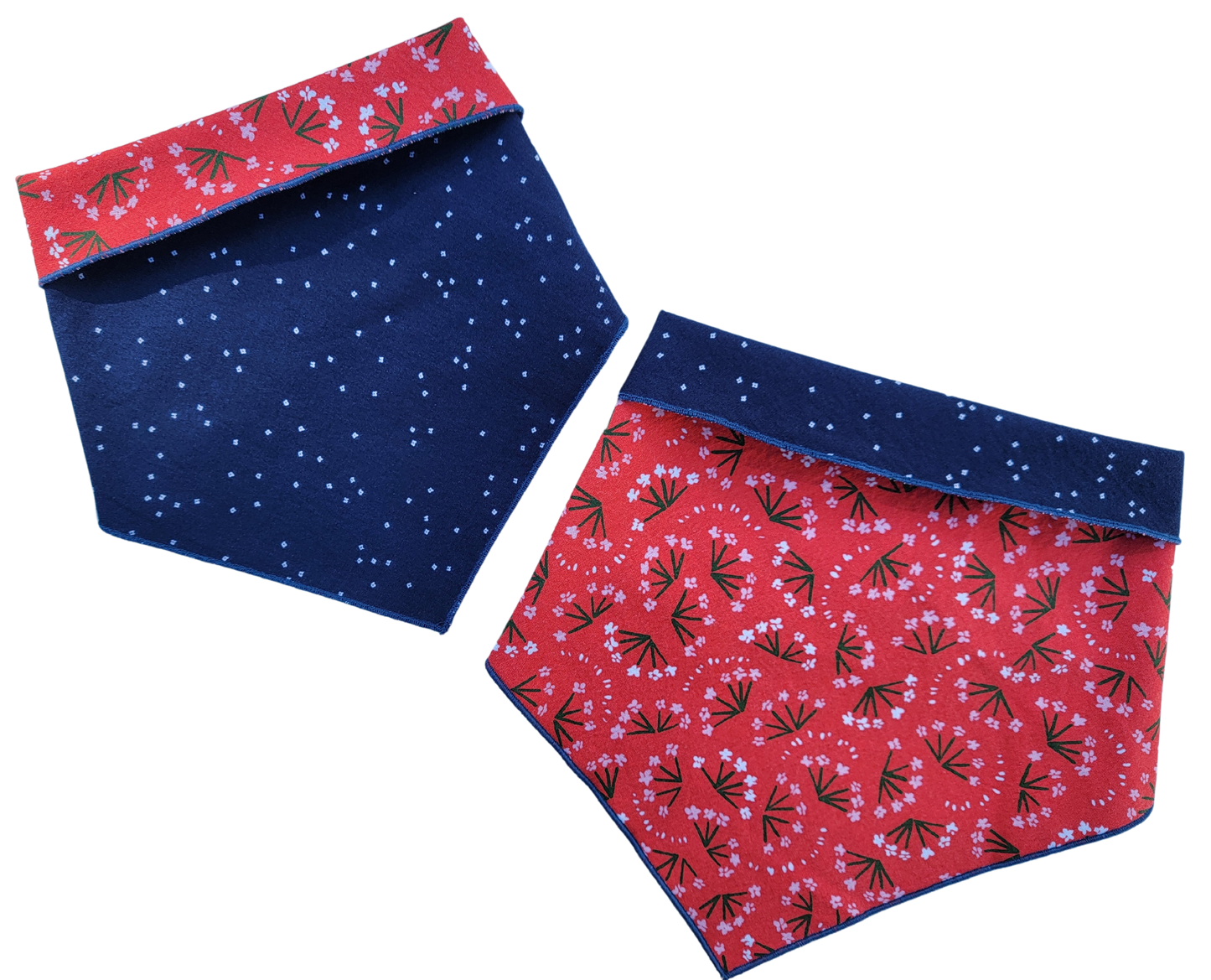 Red, White, and Bloom Reversible Bandana
